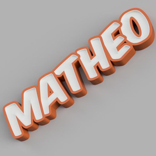 NAMELED MATHEO - LED LAMP WITH NAME 3D model