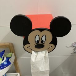 IMG_5053.jpeg Toilet paper dispenser Mickey Mouse with shelf
