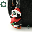 Cobotech-Christmas Penguin Articulated Keychain_06.png Cobotech Christmas Penguin Articulated Keychain - Cute Backpack Keychain