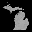 4.png Topographic Map of Michigan – 3D Terrain