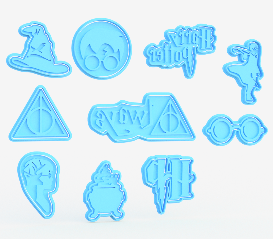 1pcs-Plastique 3d Imprimé pla NOUVEAU Harry Potter-Poudlard Emblème Cookie Cutter 