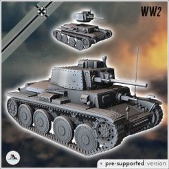 1-PREM.jpg STL file Panzer 38(t) Ausf. G - Germany Eastern Western Front France Russia Poland Czech Republic・3D printing design to download
