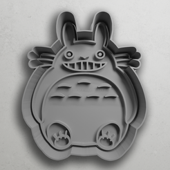 push-diseño.png STL file Totoro sitting・3D printing idea to download