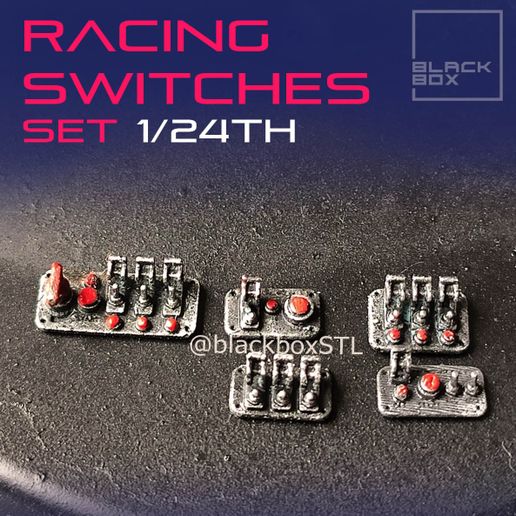 👽 Racing Switches Set for modelkit and diecast 1-24th scale・ 3D File ...