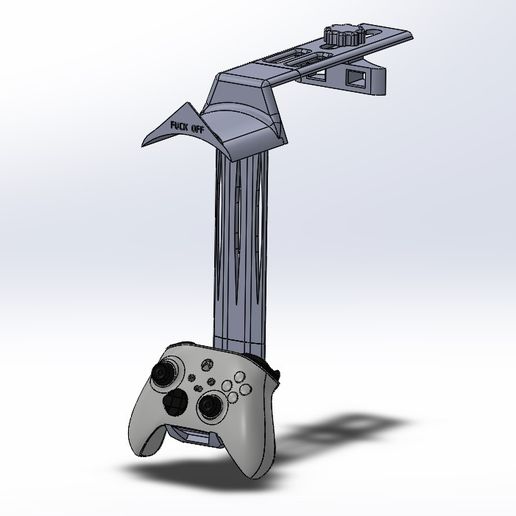 Adjustable PC Headset & Controller Stand 3D model