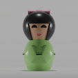 front.png STL Model - Japanese Piggy Bank Doll with Lid - 3D Print