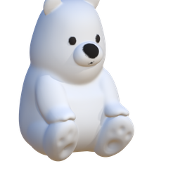 STL file Cute bear multicolor keychain・3D printing idea to