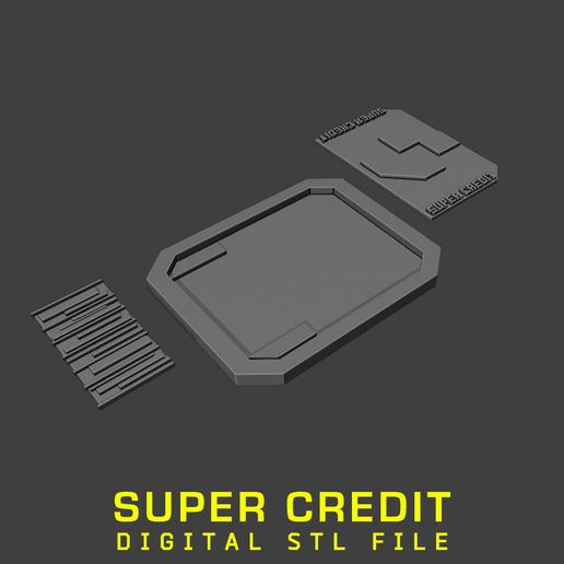 🌍 SuperCredits 1:1 Replica for Cosplay/Display・ 3D File for 3D printing ...