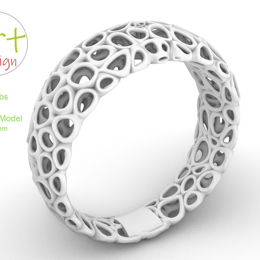 Ring Voronoi 20 Size 3D model
