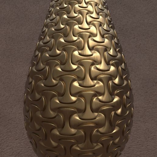 Tall Geometric Vase STL | Textured Decorative 3D Printable Vase | Modern Home Decor