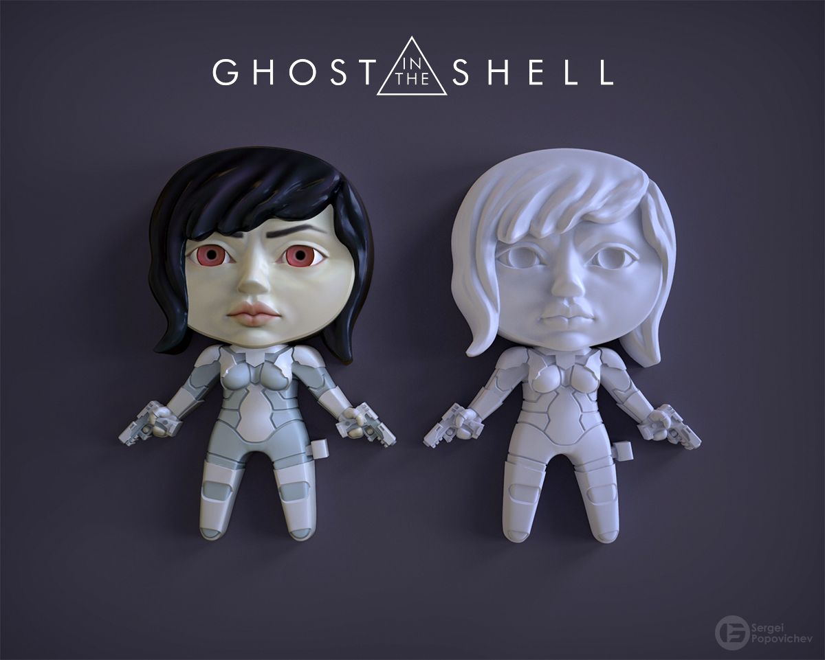 Download free STL file Kusanagi Motoko - Ghost in the Shell • Template ...