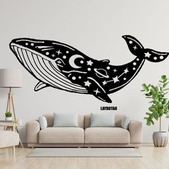 ballena.jpg WHALE ANIMAL space planets DECO WALL