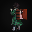 7.png Tanjiro Kamado (and Nesuko) - Demon Slayer 3D print model