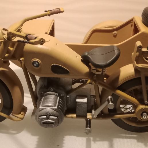 🚗 STRUCTURE AND SIDE CAR BMW R75・ STL File for ・Cults