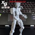 kungfu_girl_Print_02.jpg Cyberpunk kungfu girl 3D Print (over 180 mm)