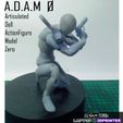 A.D.A.M Ae Articulated Dall ActionFigure Model Zero NCSA LAPTOP & 3DPRINTER A.D.A.M 0 (Articulated Doll Actionfigure Model 0) - Resin 3D Printed