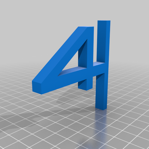 number_4.png Free STL file Number 4・Design to download and 3D print, 3DPrintingDoctor