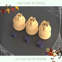 пр-1.jpg Archivo 3D Mini cortador de araña, micro cortador de arcilla de Halloween, 3 tamaños・Plan imprimible en 3D para descargar, craftunicutters
