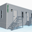 10x32-4.png STL file HO SCALE CONSTRUCTION OFFICE / JOBSITE TRAILER 10'x32'・3D printing template to download