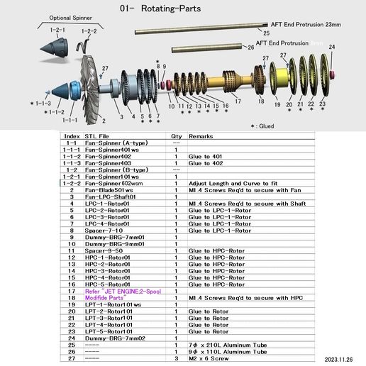 01-Rotating-Parts101.jpg Jet Engine, 2-Spool, Current