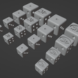All.png Fichier 3D Dés runiques Corsaires Elfes de l'Espace・Modèle à télécharger et à imprimer en 3D