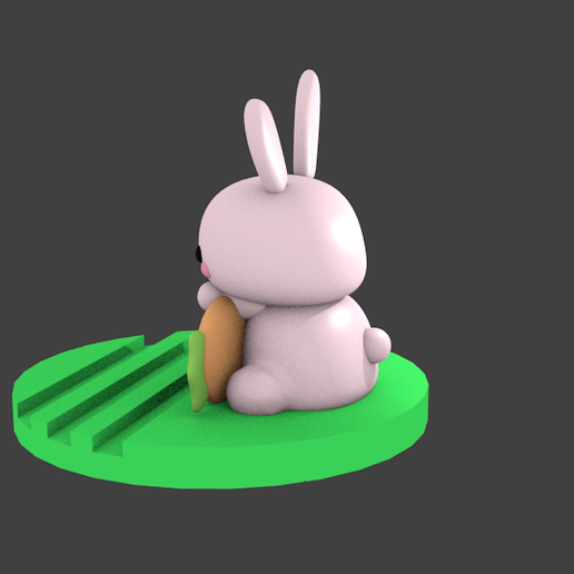 4.png STL file rabbit stand cell phone - rabbit stand for cell phone - rabbit stand cell phone・3D printable model to download, RMMAKER