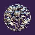 05.jpg STL file SUNFLOWER pendant for casting・3D printer model to download