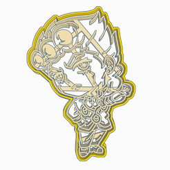SADASGG.png STL file GIORNO GIOVANNA - COOKIE CUTTER - JOJO'S BIZARRE ADVENTURE - ANIME / CHIBI JOJOS・3D printer model to download