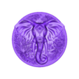 ELEPHANT_MEDALLION.obj elephant medallion for casting