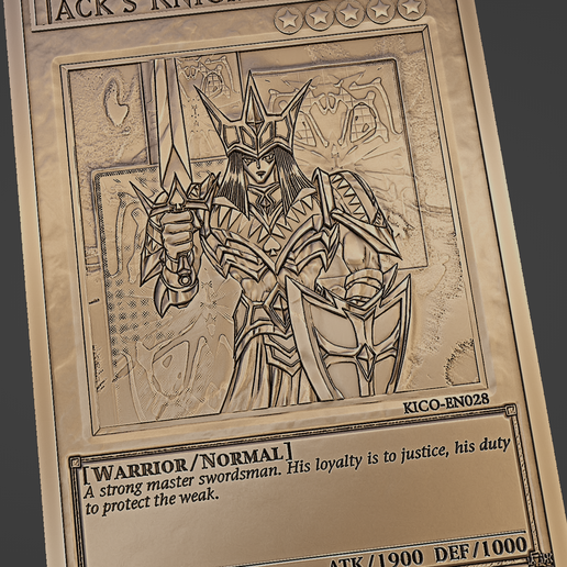jack's knight - yugioh STL File for Cults