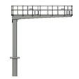 Signal Gantry 2.JPG Pórtico de señales moderno para modelismo ferroviario OO con orificios ocultos para cables