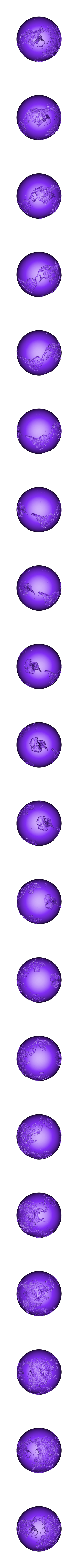 12cm_more_contrast.STL Fichier STL gratuit Spherical Lithophane - Carte du monde 12cm remix 12cm・Objet imprimable en 3D à télécharger, Domi1988