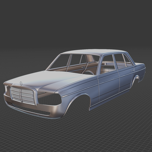Mercedes Benz W123 Sedan 1975 Body Ready for 3D Printing