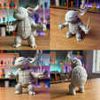 bia.png Chibi Turtle Warrior – Single Piece STL for 3D Printing