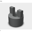 boton-minipimer-v1.stl-1.png Botão da misturadora Oster para remover as lâminas