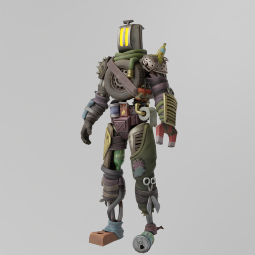 Renders0017.png Trash Robot Lowpoly Rigged