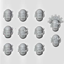 _1.png Файл STL Шлемы STEEL CYBORG HANDS для новой Ереси・Дизайн 3D принтера для загрузки