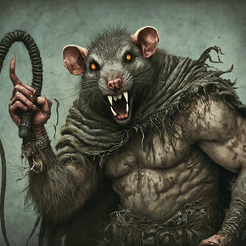 Dungeon-Rat-12.png Ratman with a Whip for Keeping Slaves in Order
