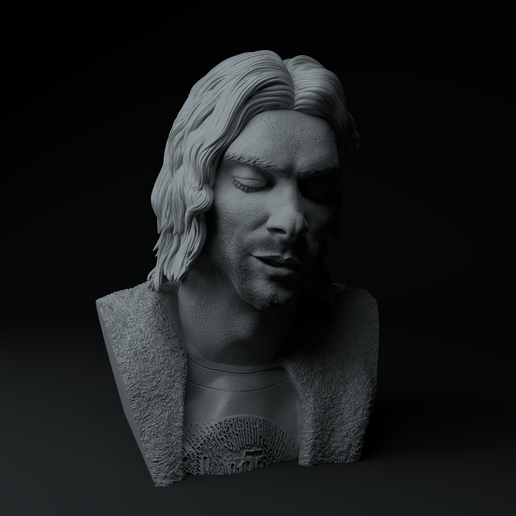 Kurt Cobain MTV Unplugged Edition Premium 3D Bust STL