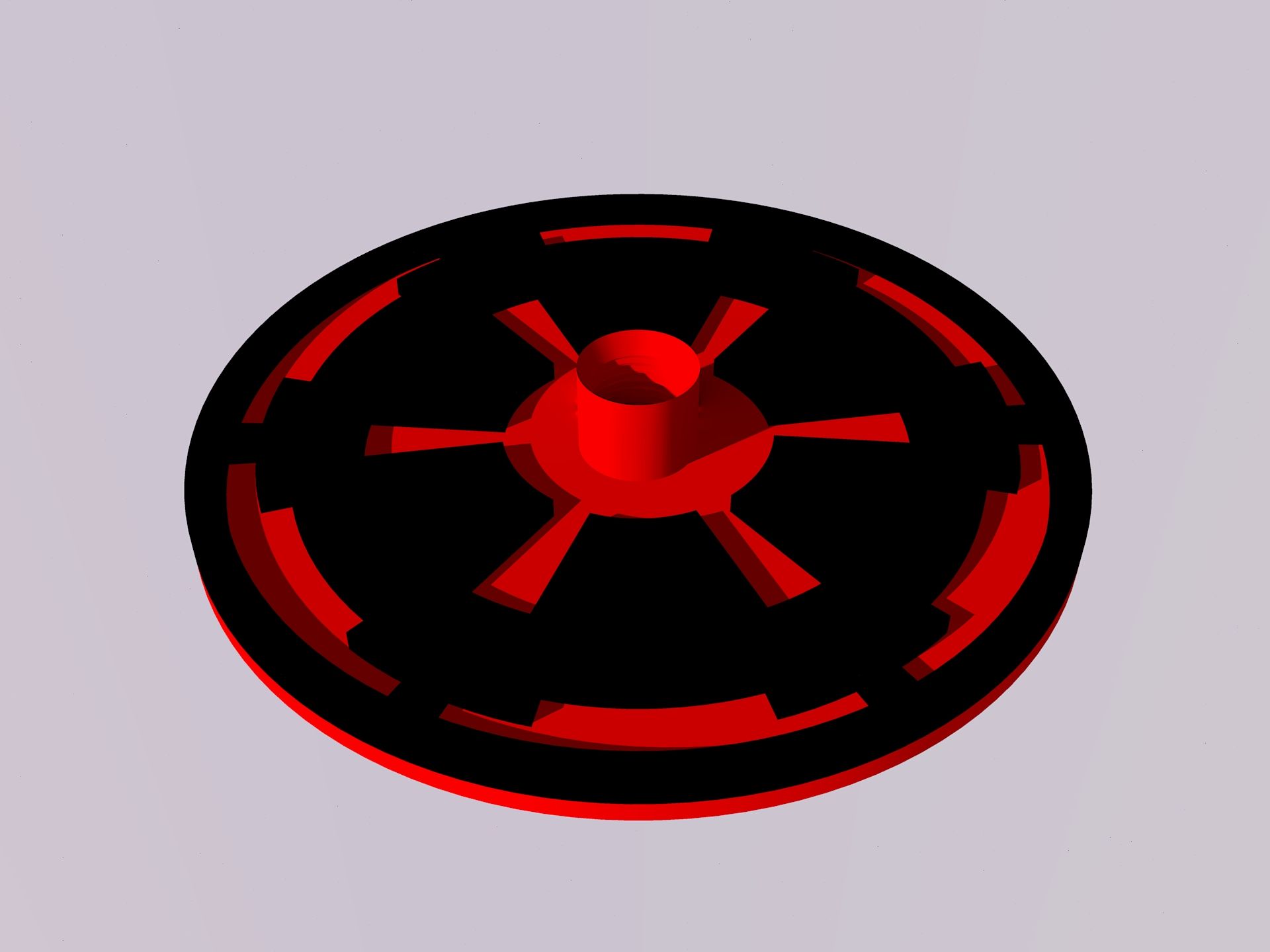 Stormtrooper_Base_Render_Red.jpg Archivo STL Soporte para el casco de Darth Vader / Imperial Stormtrooper - Star Wars・Objeto imprimible en 3D para descargar, Frikarte3D