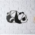 Captura1.JPG baby panda bear - geometric animal ---key ring baby panda bear - geometric animal