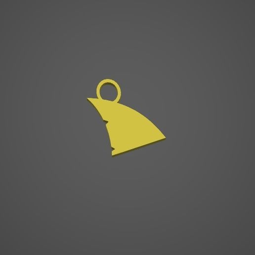 Shark fin keychain