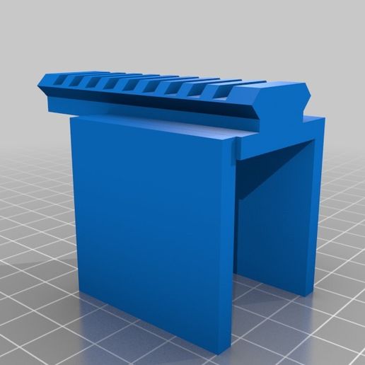 kwc uzi over rear sight picatinny rail 3D model