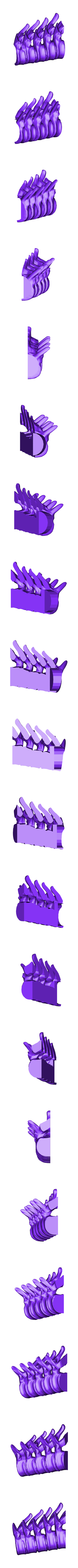 spine_top_left.stl Bougeoir pour la colonne vertébrale