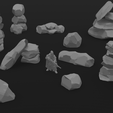 1.png Stacked Rocks & Stone Arches - 3D Printable Terrain Set