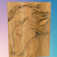 3.png Horse's head panel,3D MODEL STL FILE FOR CNC ROUTER LASER & 3D PRINTER