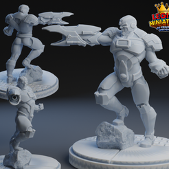 _cyborg.png STL file Marvel crisis protocol cyborg presupported included・Design to download and 3D print, LegionMiniatures