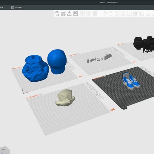 101.png Микки Маус Городские вибрации фан-арт готовый к печати (MULTIPARTS/3MF)