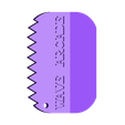wavearcadewaxcomb.stl WAVE ARCADE Surfboard Wax Comb