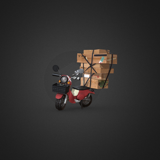 Splatoon 3 Delivery Motorcycle